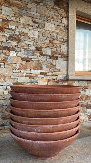 8 Macetas Terracota Amplias