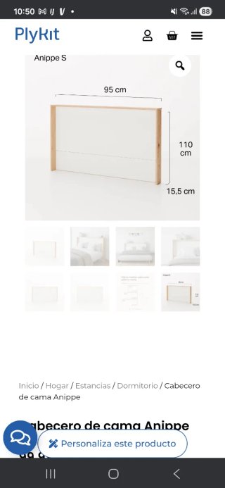 Cabecero 90cm madera PlyKit