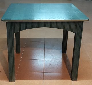 Tavolo in legno teak design verde