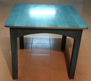Tavolo in legno teak design verde