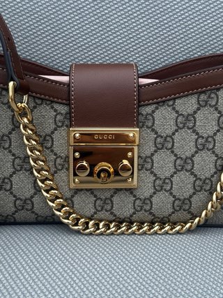 Borsa Gucci Padlock Beige/Marrone