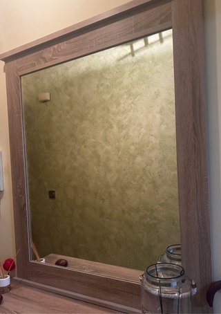 Espejo de madera y cristal
