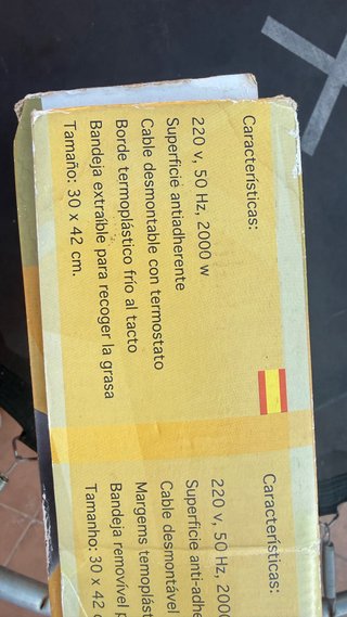 Plancha Grill Jocca 2000W Ref. 5412