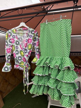 Traje Flamenca 2 Piezas Talla Única