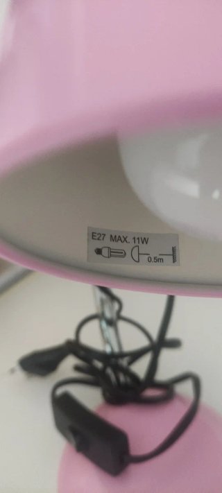 Lámpara de escritorio rosa flexible