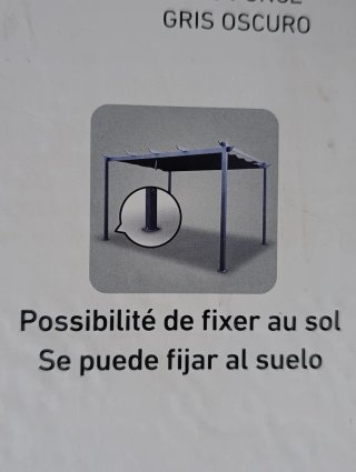 Pérgola Aluminio Retráctil Gris
