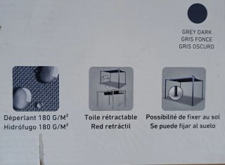 Pérgola Aluminio Retráctil Gris