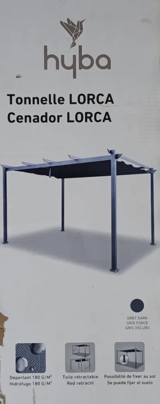 Pérgola Aluminio Retráctil Gris
