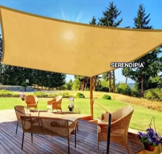 TOLDO VELA DE SOMBREO RECTANGULAR 3X4 BEIGE.