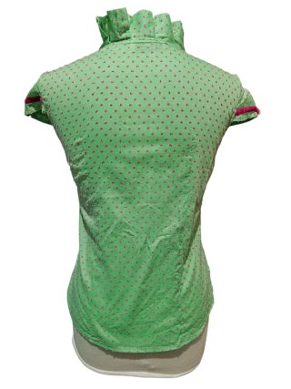 Blusa pinup rockabilly con lunares rosas