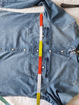 Camicia jeans H&M donna bottoni madreperla