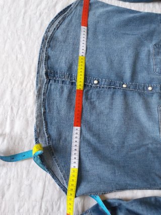 Camicia jeans H&M donna bottoni madreperla
