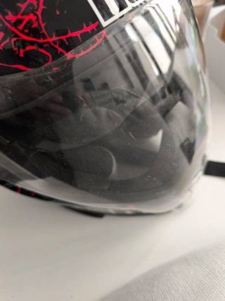 Casco Moto Icon Negro Rojo
