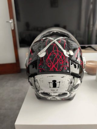 Casco Moto Icon Negro Rojo