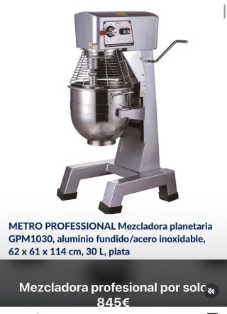 Mezcladora Planetaria Profesional Metro GPM1030