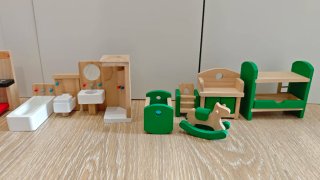 Casita de muñecas madera Lidl Completa con muebles