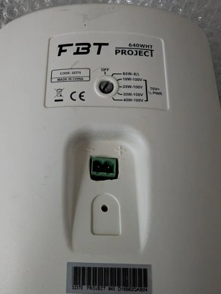 ✅ FBT Project 640 WHT Altavoz Blanco (12 unidades)