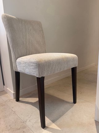 Conjunto 6 sillas comedor tela y madera