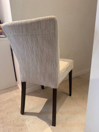 Conjunto 6 sillas comedor tela y madera