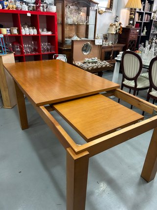 Conjunto Mesa Extensible de Abeto y 4 Sillas
