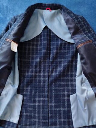 Blazer estivo uomo quadri blu
