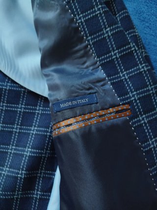 Blazer estivo uomo quadri blu