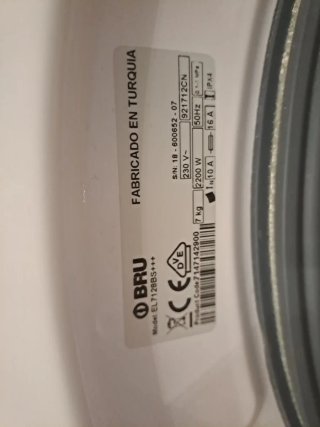 Lavadora BRU EL7128BS++ 7kg Blanca
