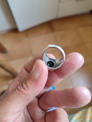 Anillo Plata S925 Zirconia+pulsera de piedra natur