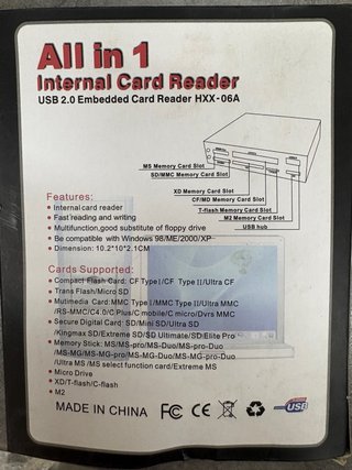 Lector Tarjetas Memoria Interno USB 2.0