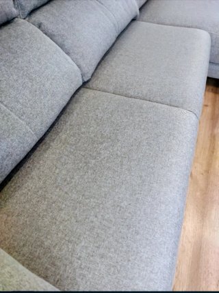 Sofá Chaiselongue Gris Tela