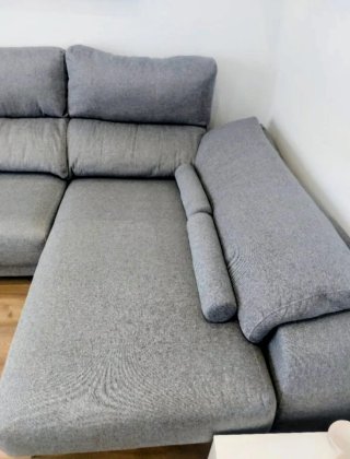Sofá Chaiselongue Gris Tela