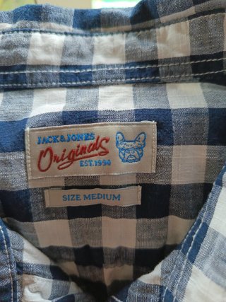 Camisa cuadros azul y negro