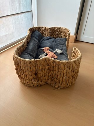 Letto per cani intrecciato