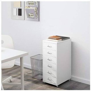 Cajonera Metálica IKEA HELMER blanco  Con ruedas