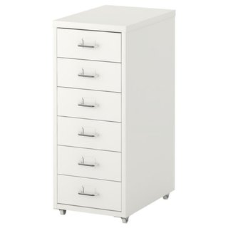 Cajonera Metálica IKEA HELMER blanco  Con ruedas
