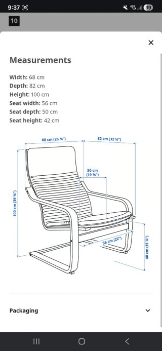 Mecedora Poang Ikea de madera blanca