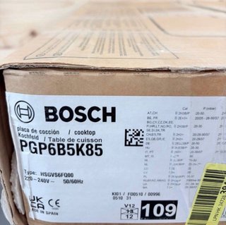 Placa de gas Bosch 4 fuegos 60 cm