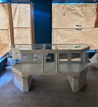 Vitrina Expositor Antiguo Madera y Cristal