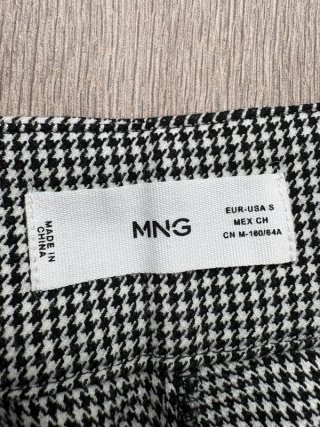Pantaloni palazzo Mango fantasia pied-de-poul tg.S