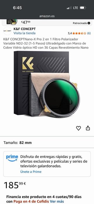 Filtro Lente K&F Concept Nano-X Pro .