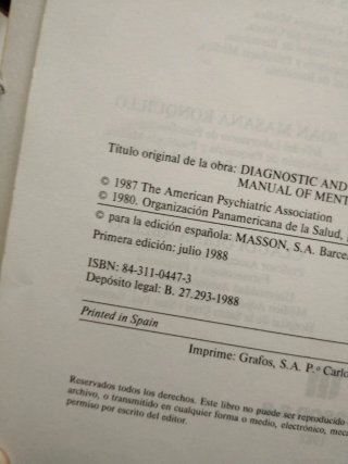 DSM-III-R: Manual diagnostico y estadistico 1988