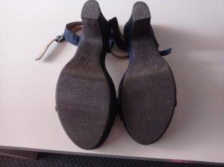 Sandalias Xti Talla 40 Azul Marino y Beige