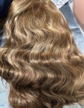 Peluca pelo humano EMILIA Caramelo Rubi