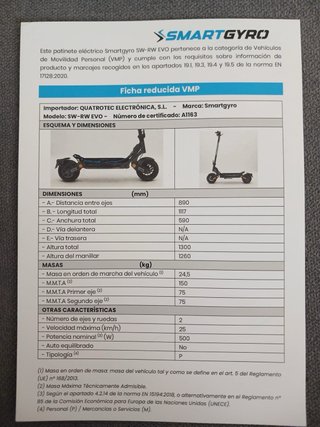 Patinete Eléctrico SmartGyro Rockway Evo