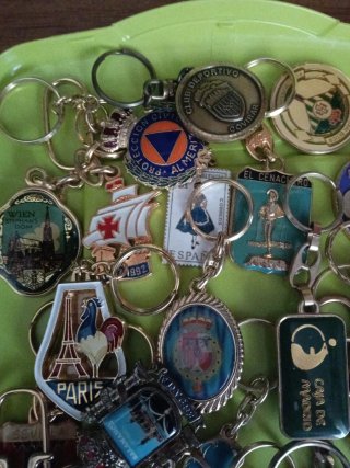 Lote de llaveros de recuerdo