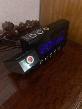 Denver Radio Reloj Digital Proyector Negro