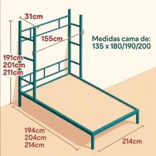 CAMA ABATIBLE VERTICAL 135×190 NyC.