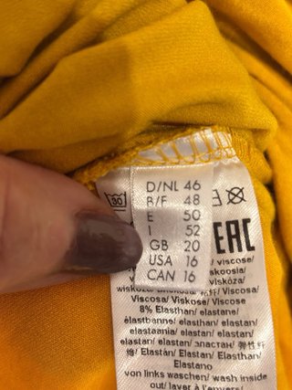 Rabe moda jersey color amarillo mostaza