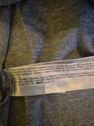 Camiseta Mango cuello pico gris Talla XL
