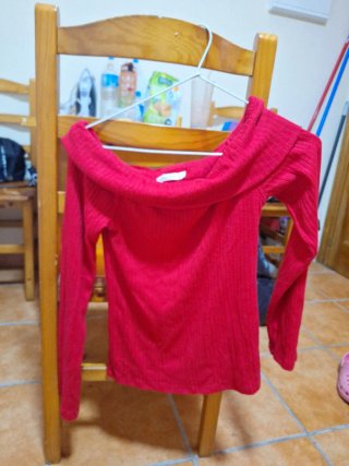 Sudadera rosa cuello redondo